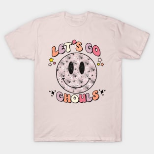 Kawaii Retro Halloween Ghost - Lets Go Ghouls Y2K T-Shirt